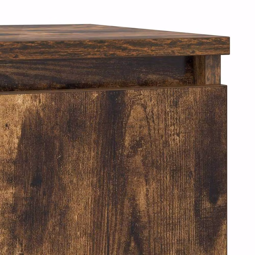 Berkfield Home Smoked Oak Sideboard with Drawer in Brown, W/D/H: 71 x 35 x 65 cm – 7