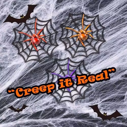 VFM e-Store Light Up Spider on Web Halloween Party Decoration, Multicolour – 5
