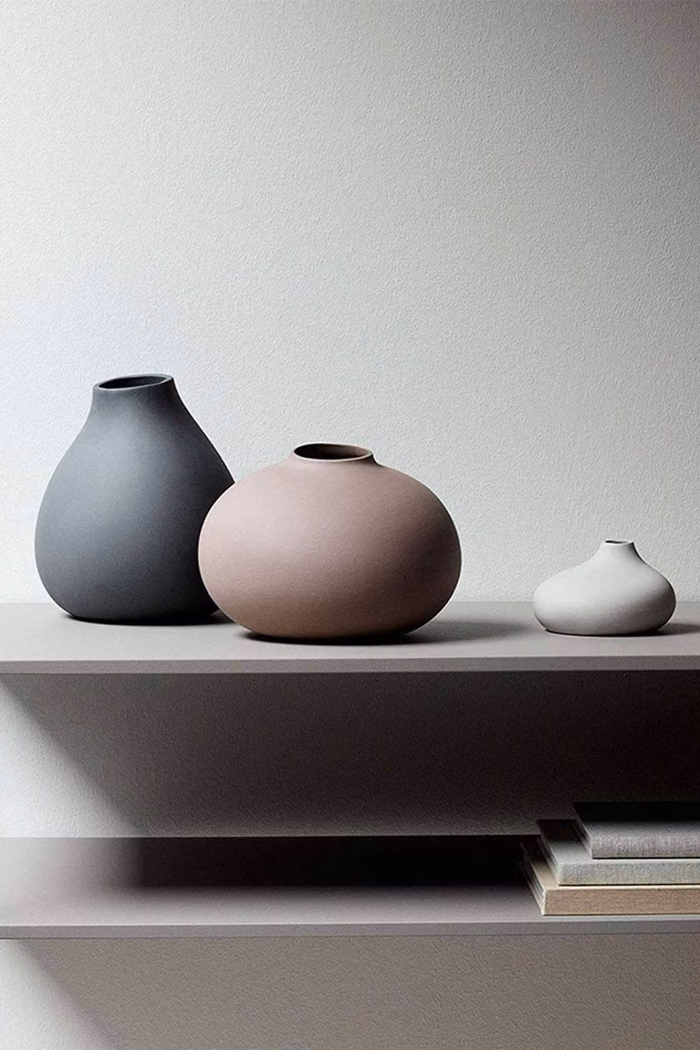 Blomus Nona Set of 3 Porcelain Vases in Brown, Grey and Multicolour – 2