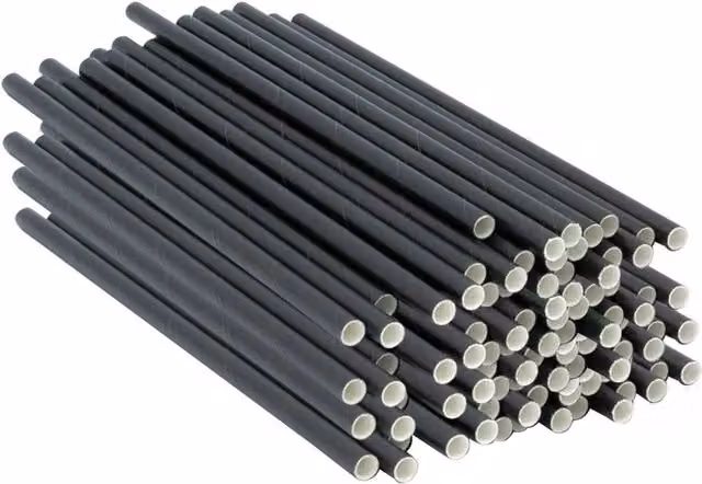 ECONX Black Compostable and Biodegradable Paper Straws, 20.32 cm, Pack of 750 – 1
