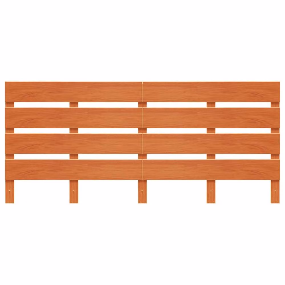 Berkfield Home Rustic Solid Wood Pine Headboard in Waxed Brown, 180 cm – 4