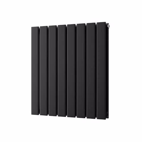 UK Radiators Typhoon Black Flat Tube Horizontal Designer Radiator W: 544 mm, H: 600 mm – 2