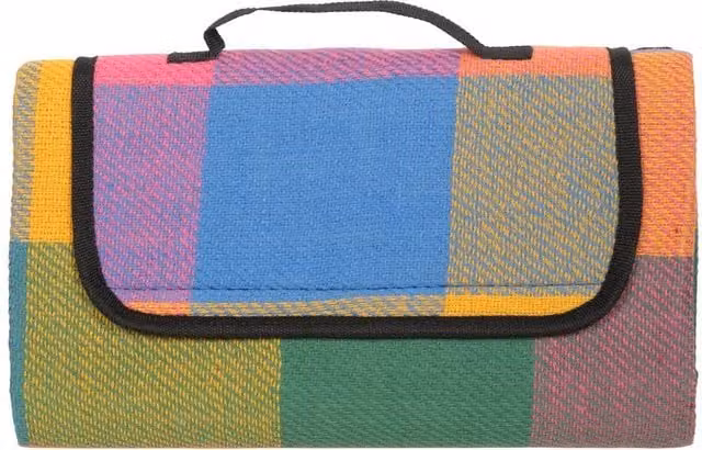 Mountain Warehouse Checked Picnic Mat in Multicolour with Waterproof PVC Underside