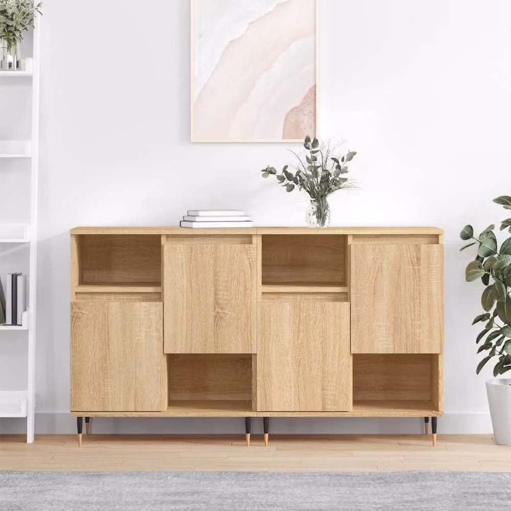 Berkfield Home Sonoma Oak Sideboards, Set of 2, Light Oak Finish – 2