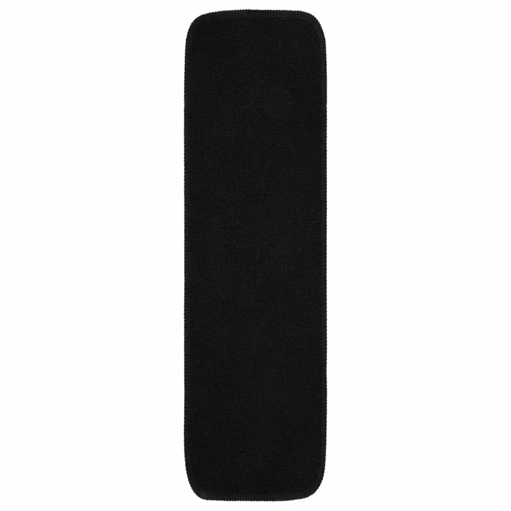 Berkfield Home Anti Slip Rectangular Stair Mats, 15 Pack, Black, W: 75 cm, D: 20 cm – 2