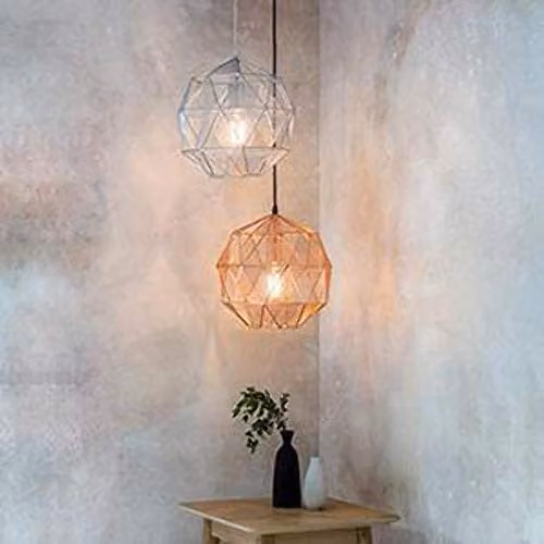 Endon Armour Spherical Pendant Light in Chrome and Grey – 2