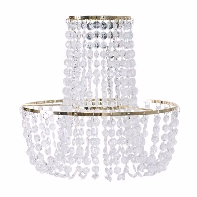ValueLights Tegan Jewel Droplet Ceiling Pendant Light Shade in Gold/Brass