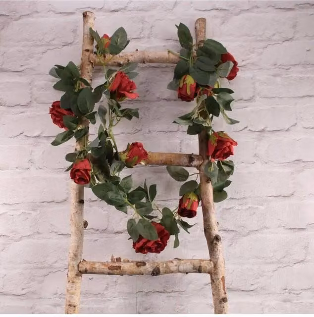 KDMD Red Paper Rose Floral Garland, 175cm