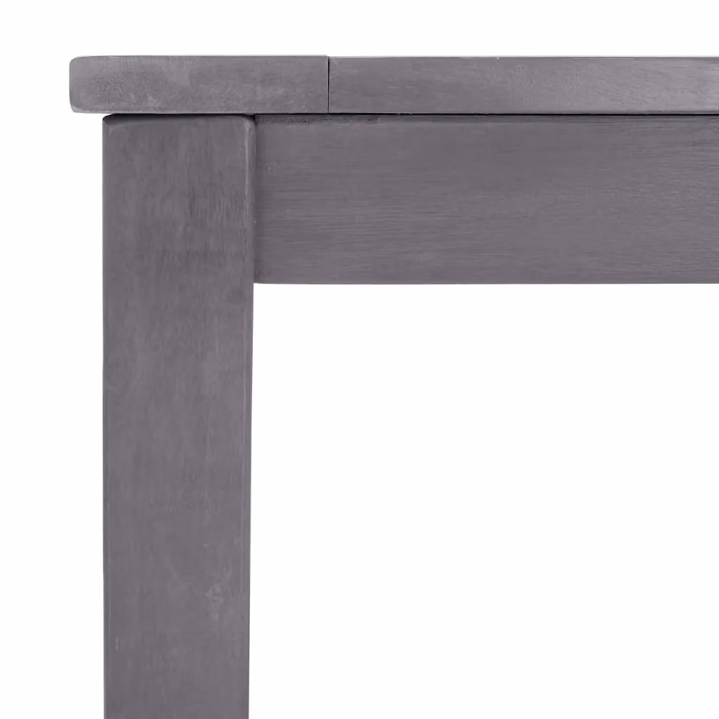 Berkfield Home Grey Wash Solid Acacia Wood Garden Table W/D/H: 140 x 80 x 74 cm – 3