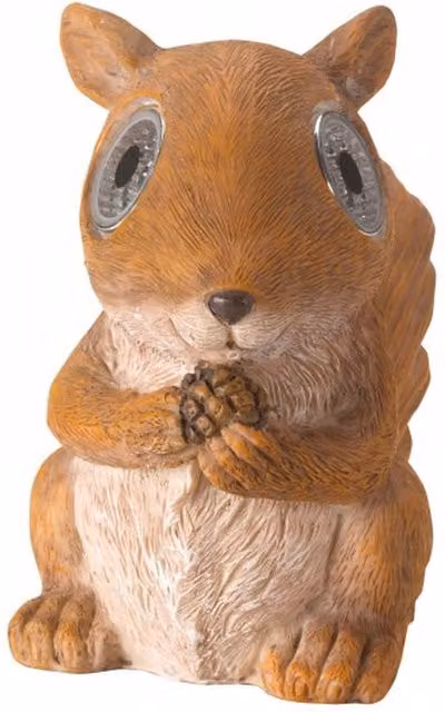 Garden Mile Solar Squirrel LED Garden Animal Light in Orange and White
