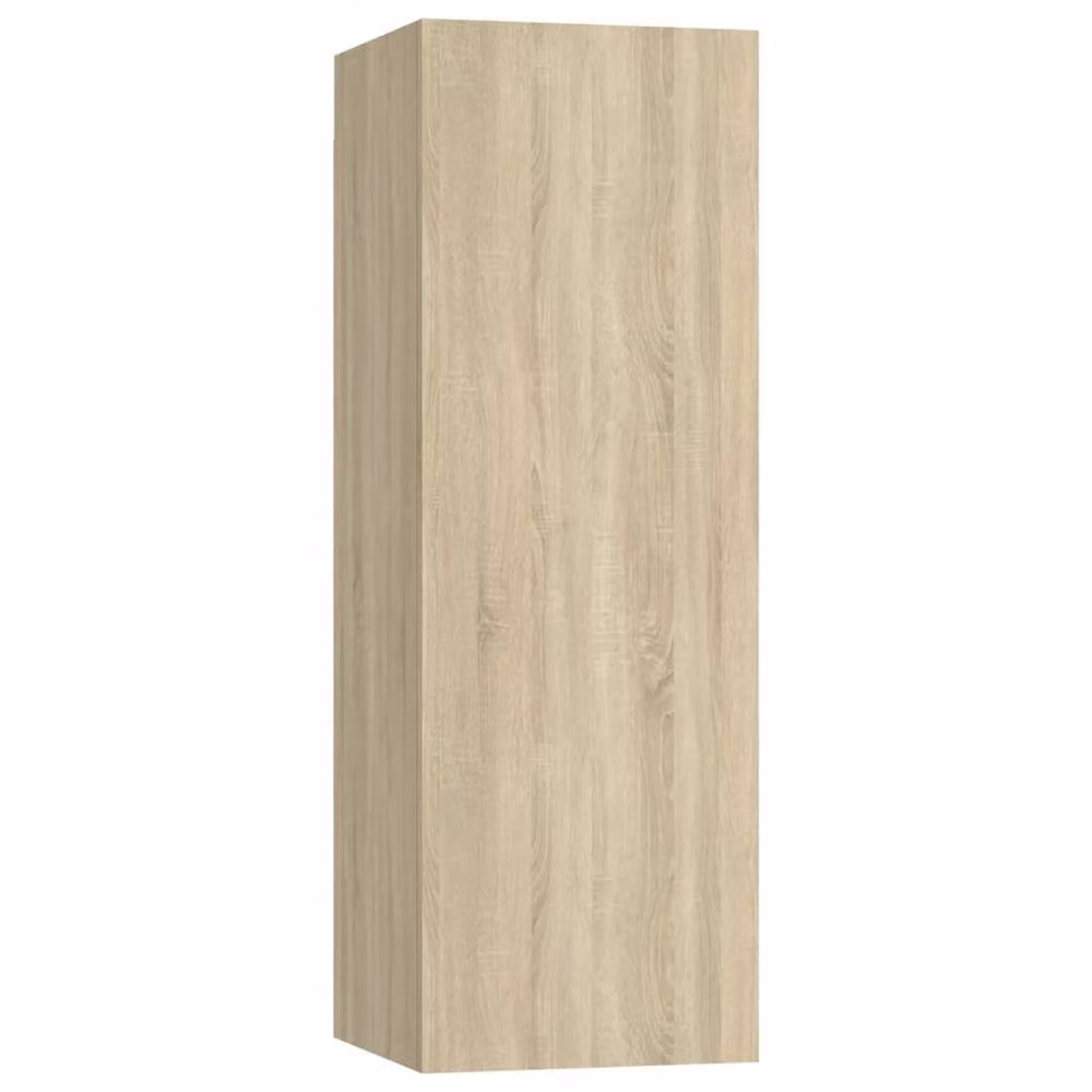 Berkfield Home Modern 7 Piece TV Cabinet Set in Sonoma Oak and Light Tan Beige – 2