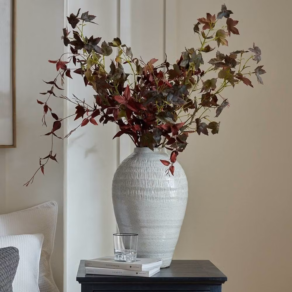 Lemon Pavilion Furniture and Decor Kemi Medium Olpe Vase, White Ceramic, W: 21 cm, D: 21 cm, H: 30 cm – 2