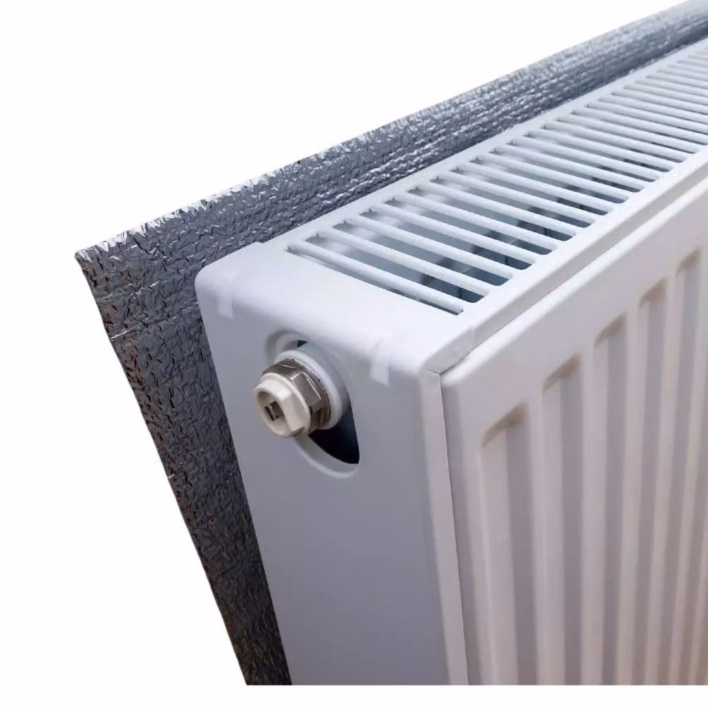 KORVIXA Silver Radiator Heat Reflective Insulating Aluminium Foil, W: 30 cm, L: 10 m – 2
