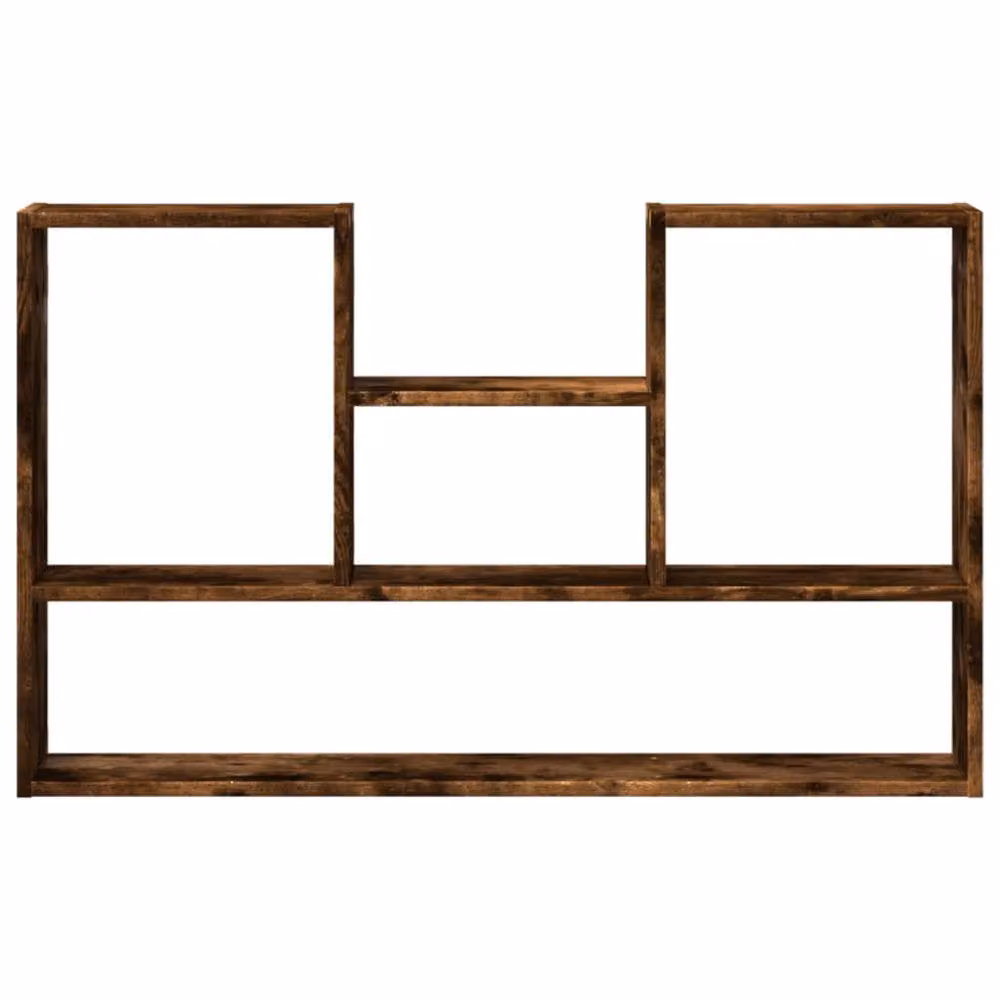 Berkfield Home Smoked Oak Wall Shelf, Brown Engineered Wood, W: 99 cm, D: 15 cm, H: 60 cm – 3