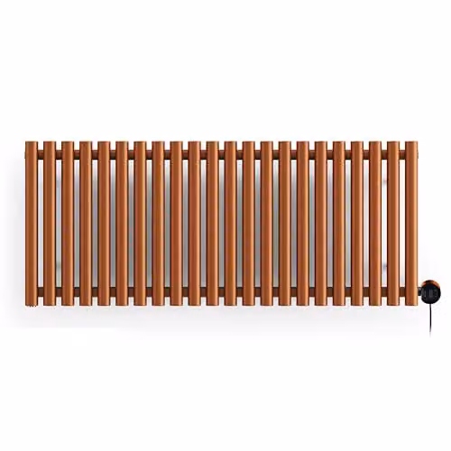 Terma Rolo Room E Electric Radiator with Wifi and App Control, True Copper, W: 119.5 cm, H: 58.0 cm – 2