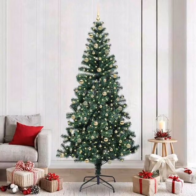 Berkfield Home Pre-lit Artificial Christmas Tree, Green, Height: 240 cm – 1