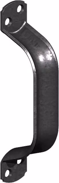 GateMate Matt Black Pressed Steel Handle (L) 175mm