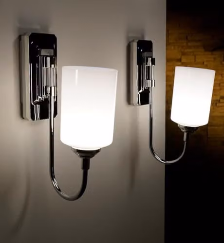 JML Smart Battery Operated LED Wall Sconce with Remote Control, Dimmable, Chrome/Silver – 4