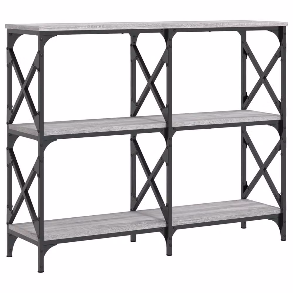 Berkfield Home Console Table in Grey Sonoma, W/D/H: 100 x 28 x 80.5 cm – 2