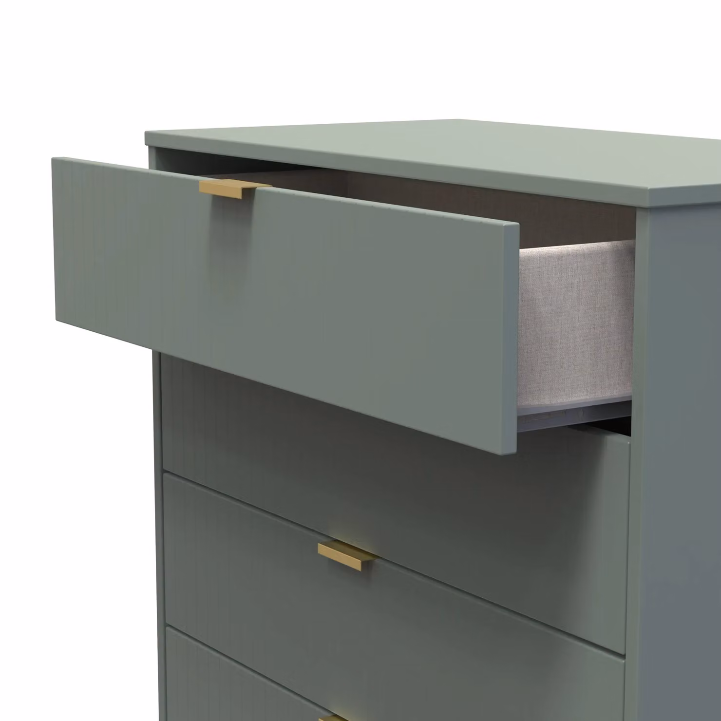 Ready Assembled 2 U Bexley 4 Drawer Chest in Pale Green and Gold – 3