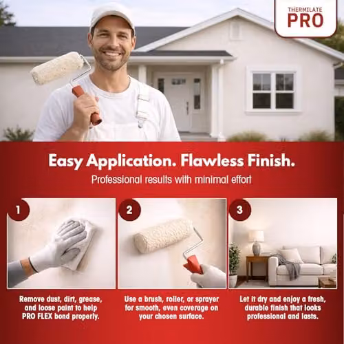 Thermilate Technologies PRO FLEX All-in-One Multi-Surface Paint and Primer, Matt, Brown, 1 l – 6