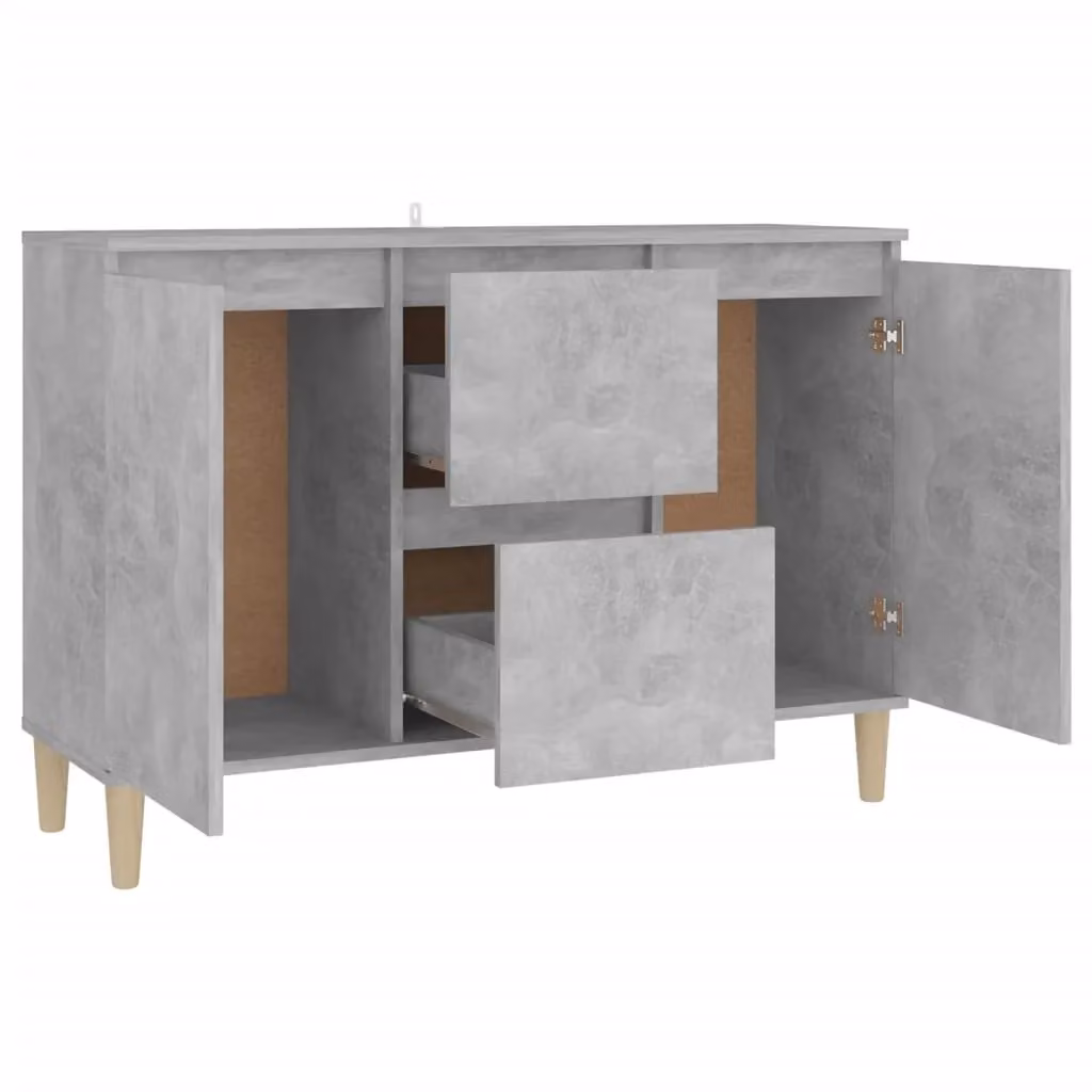 Berkfield Home Sideboard in Concrete Grey, W/D/H: 103.5 x 35 x 70 cm – 2