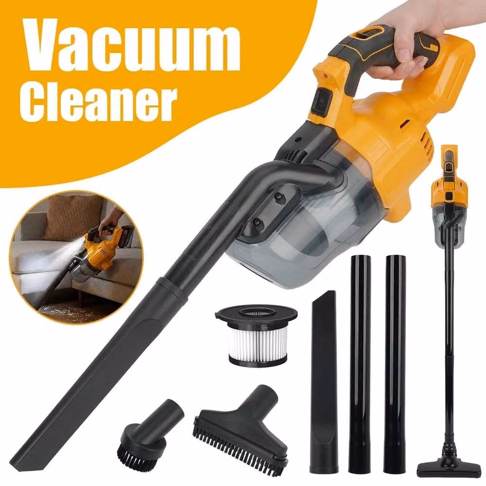 FLAVORA Cordless Handheld Battery Vacuum Cleaner in Yellow – 3