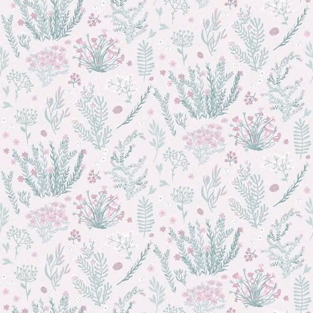 Muriva Wild Meadow Pink and Green