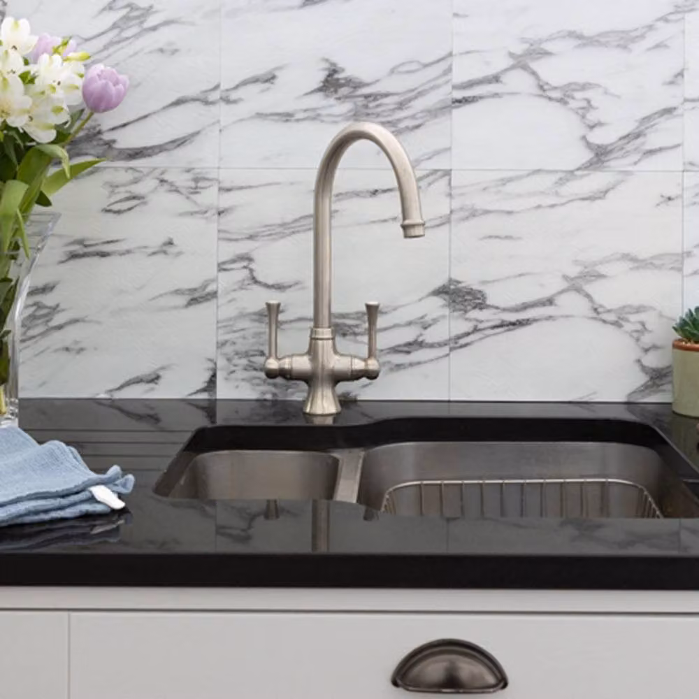 D-C-Fix Marble Grey and White Self Adhesive Vinyl Wall Tiles, Pack of 6, W/D/H: 30 x 30 x 0.3 cm – 2