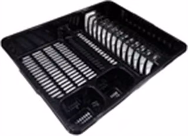 Nordara Black Kitchen Sink Dish Drainer with Drip Tray, Width: 100 cm – 1