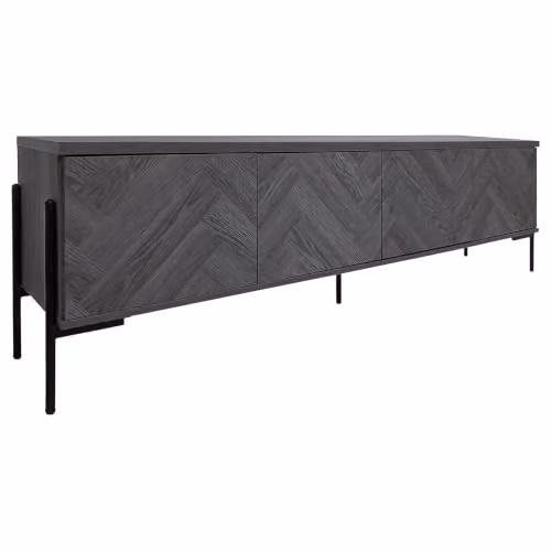 Dorel Home Charlene Modern Lowboard with 4 Doors in Grey, H 55 x W 175 x D 38 cm – 2