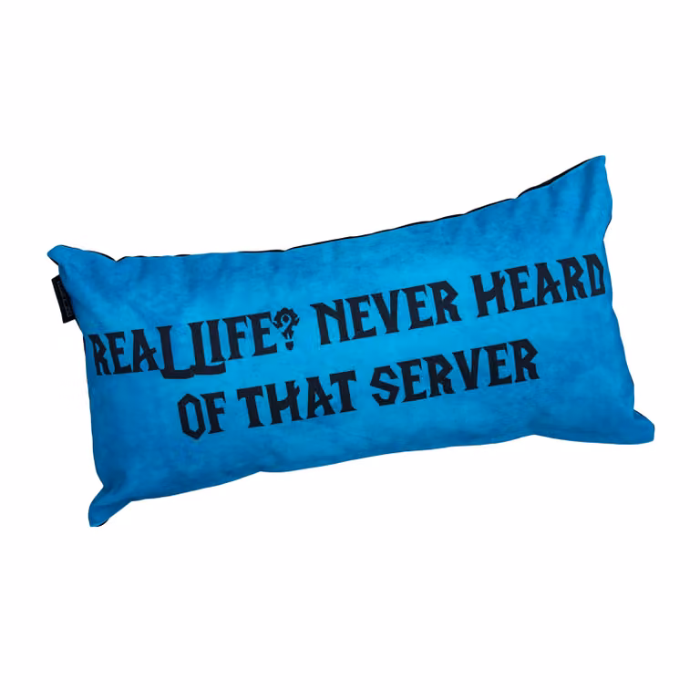 GameOver Store Real Life Blue Memory Foam Gaming Seat Cushion W/D/H: 56 x 56 x 27 cm