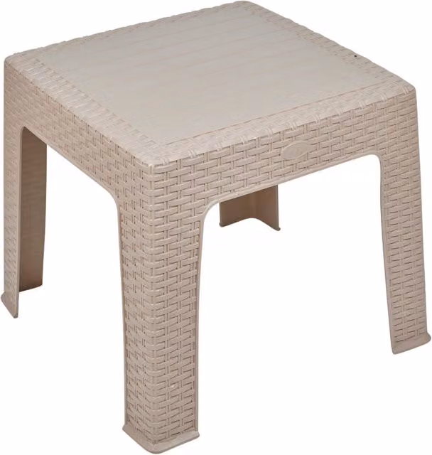 URBNLIVING Modern Square Rattan Coffee Table in Beige