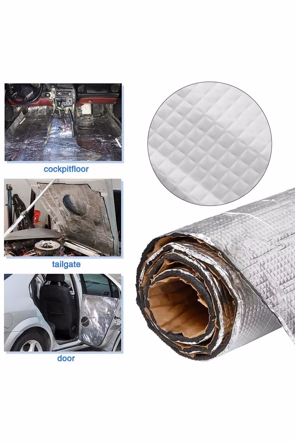 Living and Home Self Adhesive Aluminum Foil Insulation Roll, Silver – 2