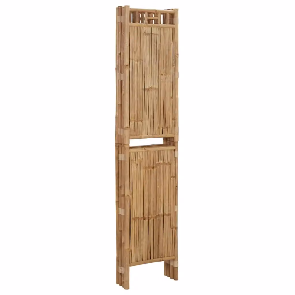 Berkfield Home 4-Panel Bamboo Room Divider in Brown, W/H: 160 x 180 cm – 2