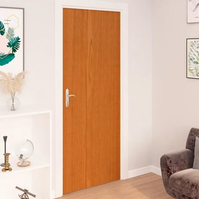 Berkfield Home Self-adhesive PVC Door Films, 4 Pieces, Light Oak Brown, W: 90 cm, H: 210 cm