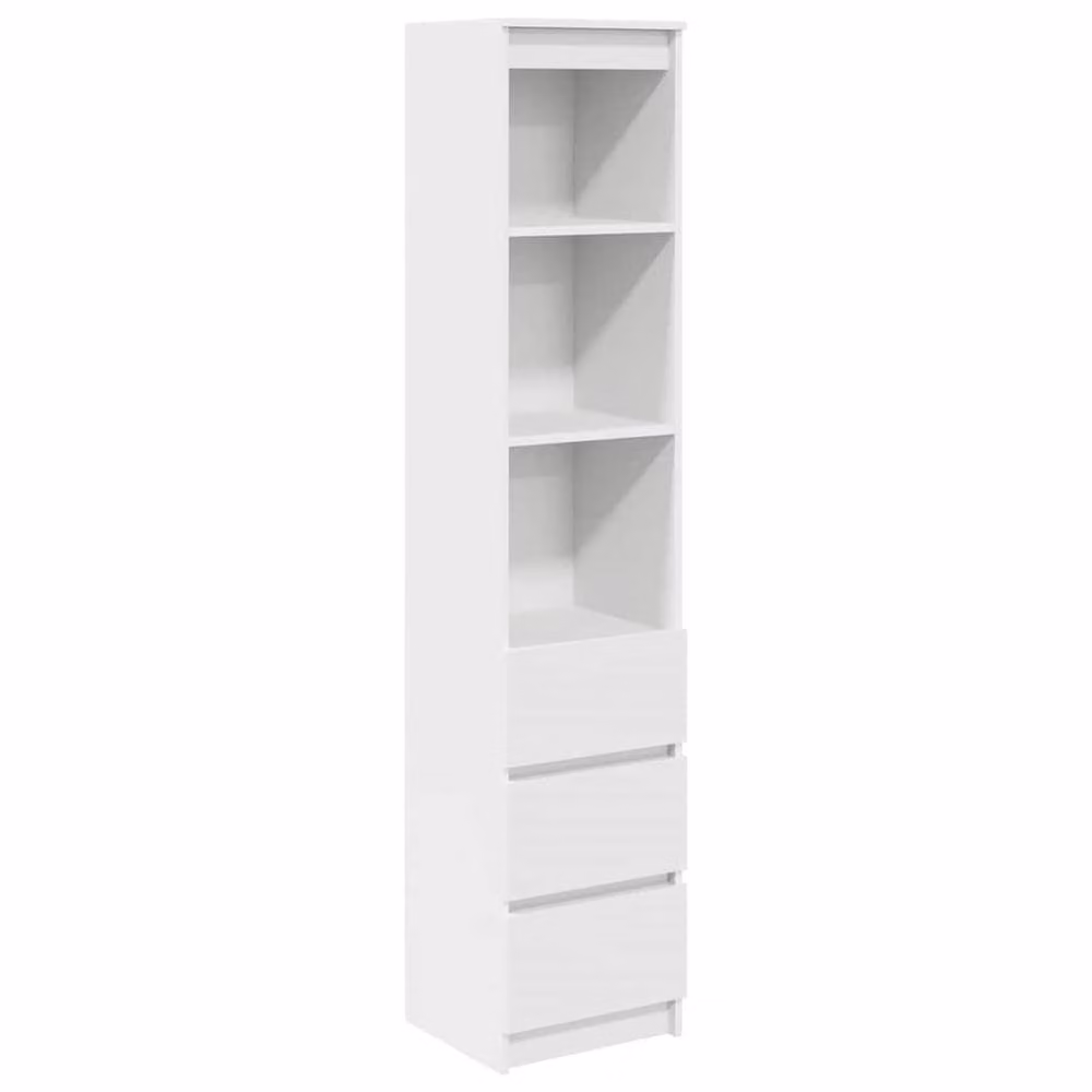 Berkfield Home White Highboard in MDF, W: 37.5 cm, D: 35 cm, H: 180 cm – 2