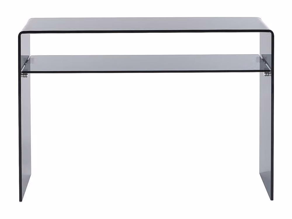 Vente-unique STILEOS Console Table with Tempered Glass Niche in Anthracite Grey – 2