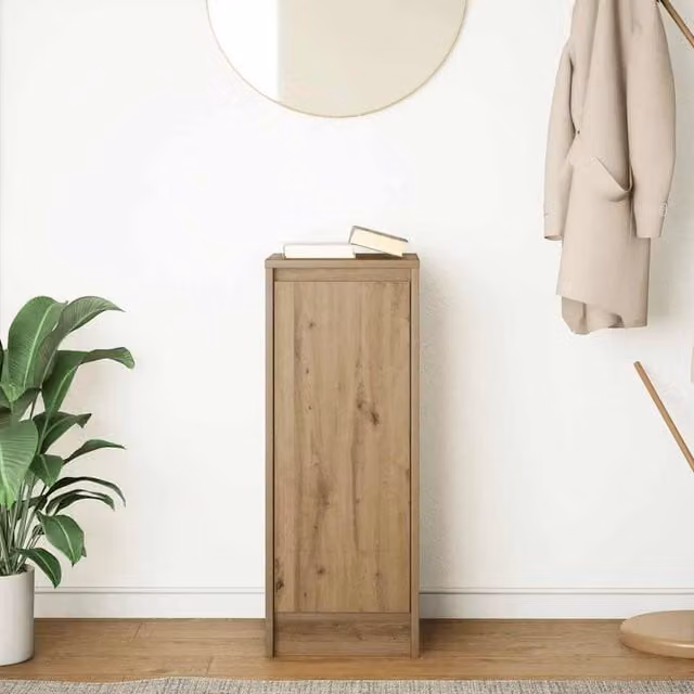 Berkfield Home Artisan Oak Sideboard in Brown, W/D/H: 29.5 x 34 x 76 cm