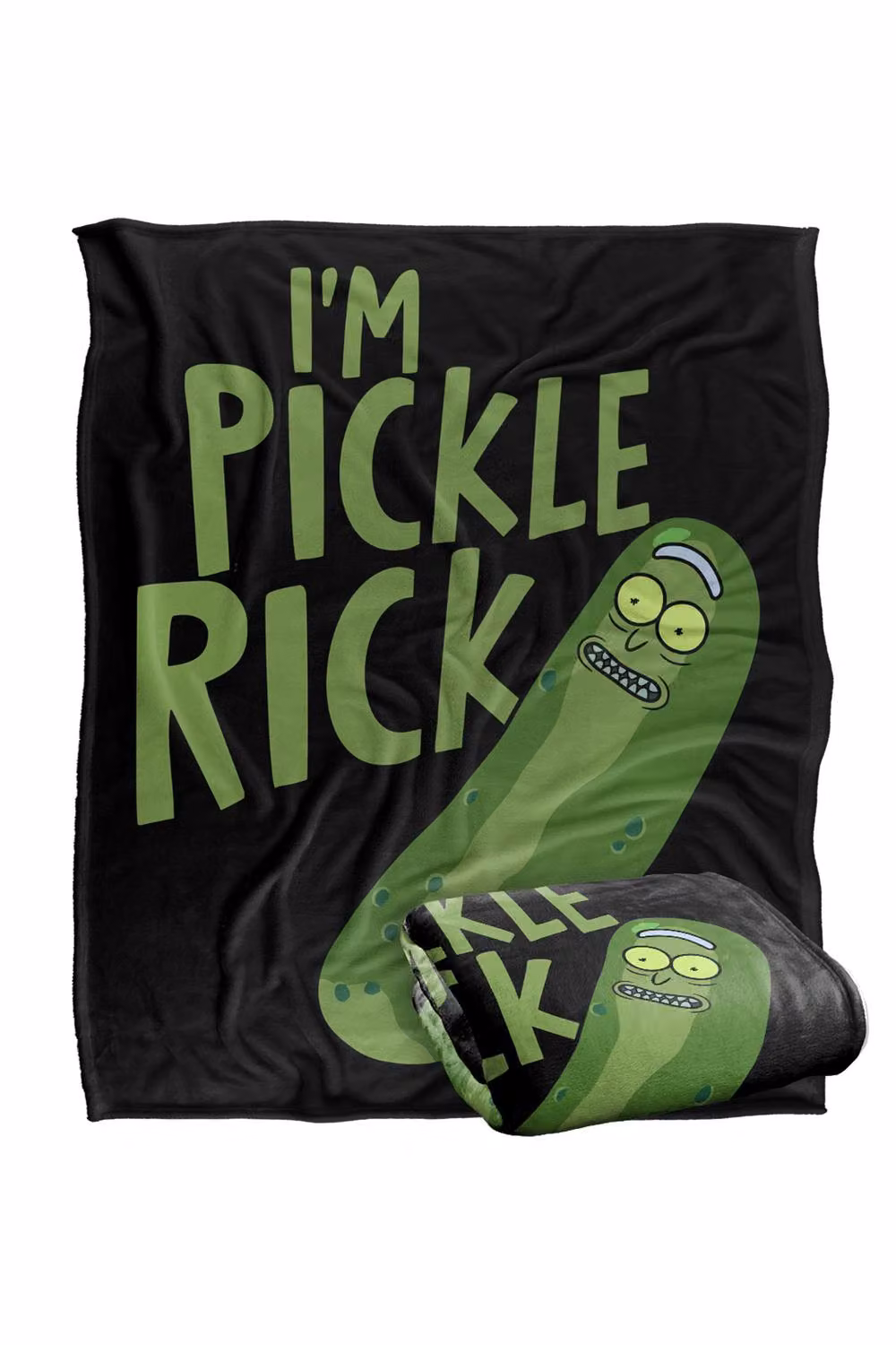 Warner Bros. Rick and Morty I'm Pickle Rick Super Soft Fleece Throw Blanket, Multicolour, W: 152 cm, D: 127 cm – 6