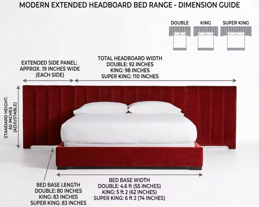 Stratus Interiors Raphael Extra Wide Velvet Upholstered Ottoman Bed with Gas Lift Headboard in Red, Super King Size (200 x 200 cm) – 2