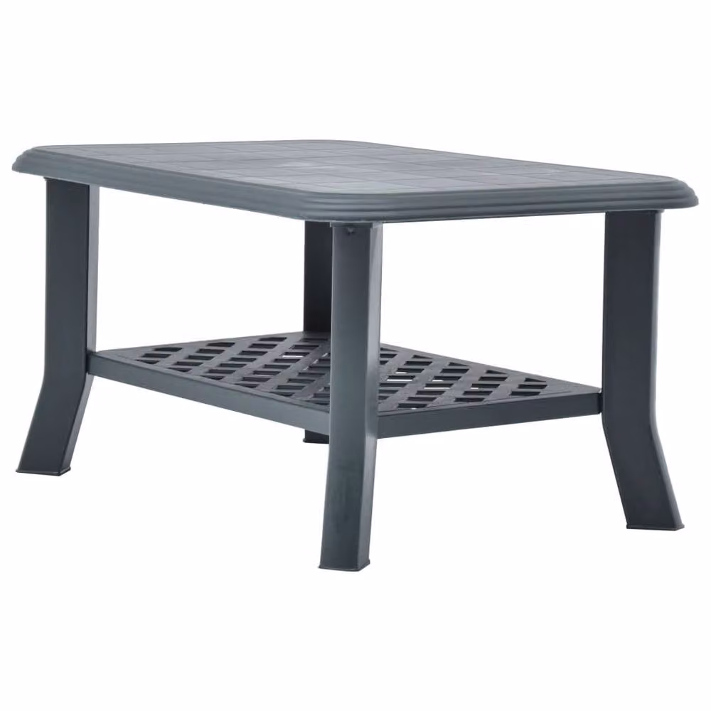 Berkfield Home Green Plastic Garden Coffee Table W: 90 cm, D: 60 cm, H: 46 cm – 2