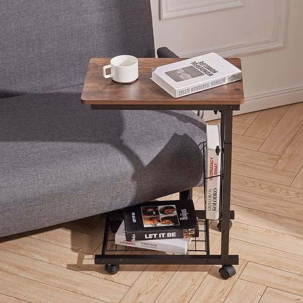 KORVIXA Rolling Laptop Desk and Overbed Sofa Side Table in Brown – 3