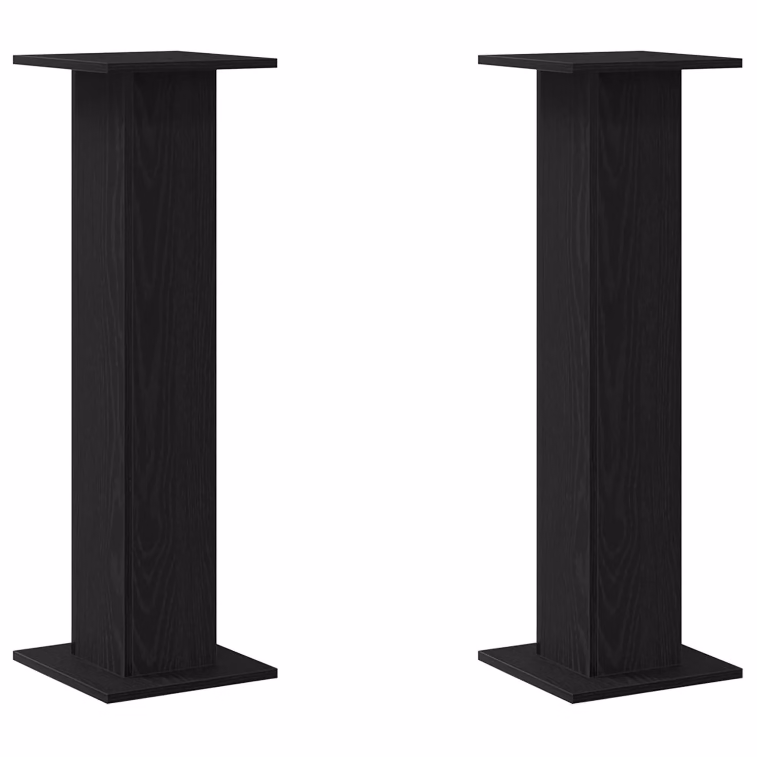 Berkfield Home Set of 2 Black Oak Plant Stands, W/D/H: 30 x 30 x 95 cm – 2