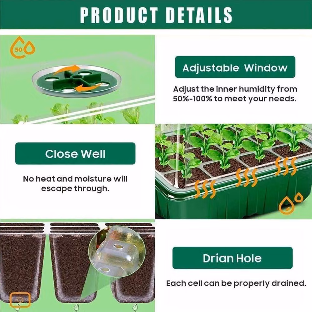 SPETLEK Garden Grow 12 Cell Plastic Planter Tray in Green – 3