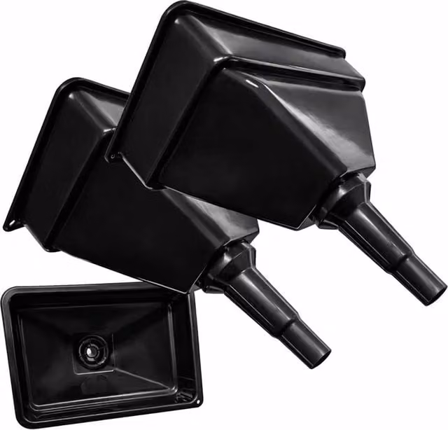Havendro Large Rectangular Tractor Funnel with Filter, Black