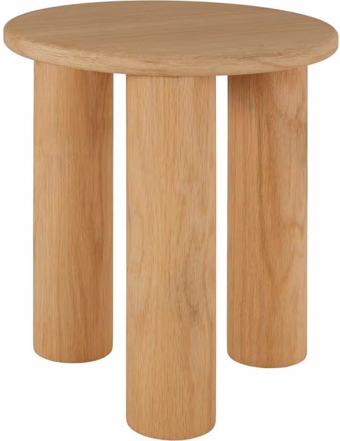 tectake Sisi Round Side Table in Rustic Brown with Solid Wood Legs, W/D/H: 40 x 40 x 45.5 cm – 6