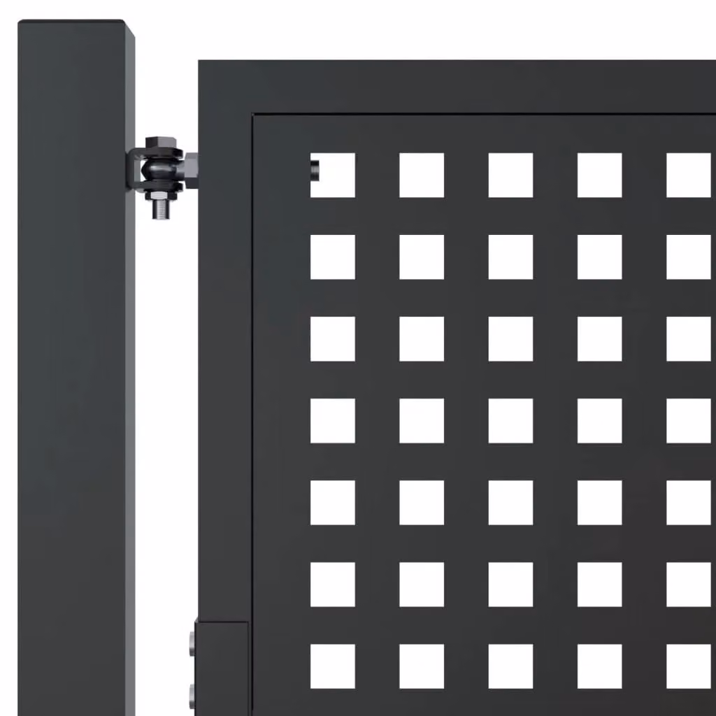 Berkfield Home Steel Wire Mesh Garden Gate in Anthracite, W: 105 cm, H: 250 cm – 4