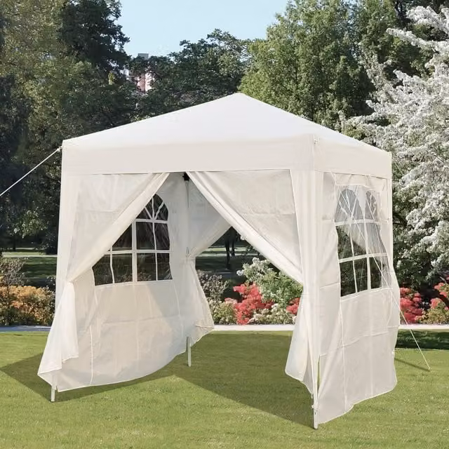 Outsunny Heavy Duty Pop Up Garden Gazebo Marquee Tent Canopy, White