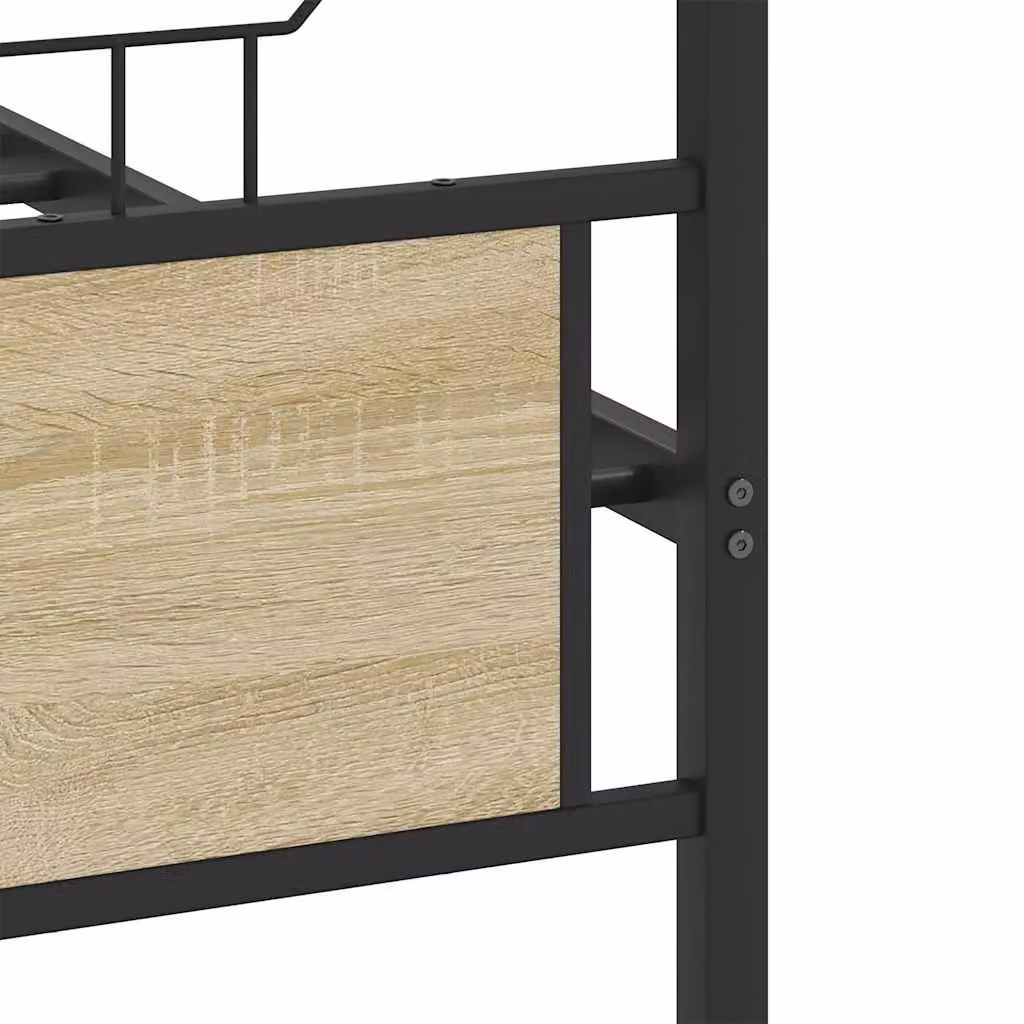 Berkfield Home Small Double Bed Frame in Sonoma Oak Brown, W/D/H: 120 x 200 cm – 5